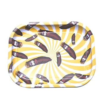 

Smoke Weed Rolling Tray Harb Tobacco Holder Cigarette Paper Joint Plate Printed Pattern Smoking Accessories