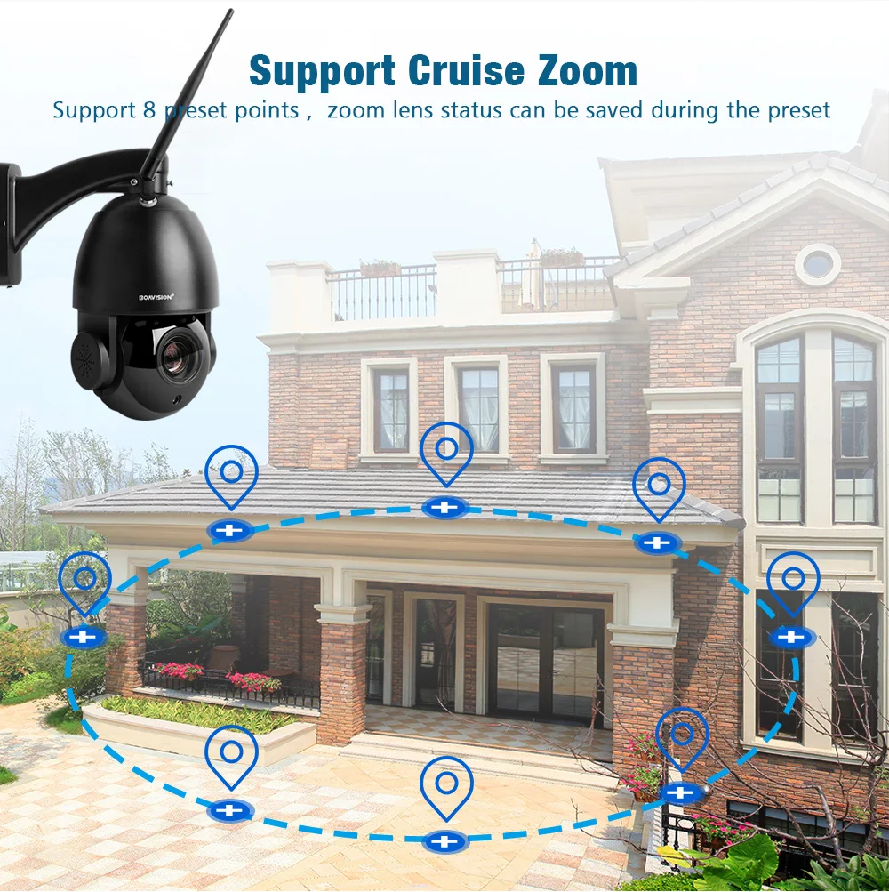 HD 1080P WIFI PTZ купольная IP камера наружная 20X оптическая зум Беспроводная CCTV