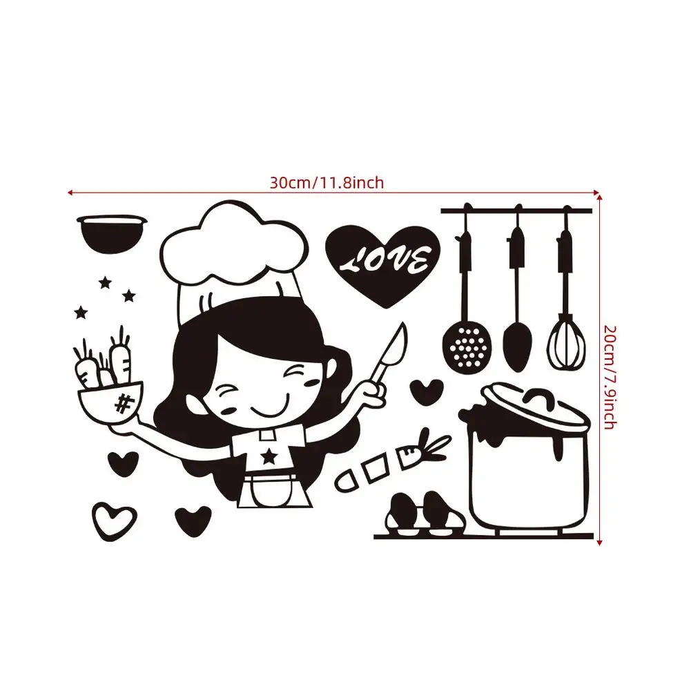 Kitchen Wall Stickers Kitchen Lettering Wall Decal Decoration for Dining Baking Room Restaurant wall stickers self adhesive stickers self adhesive wall stickers