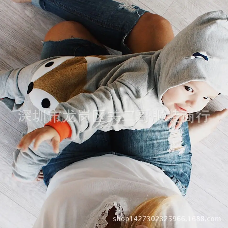 

Europe And America INS Autumn & Winter Men And Women Childrenswear Fox Head Hooded Romper Crawling Clothes AliExpress