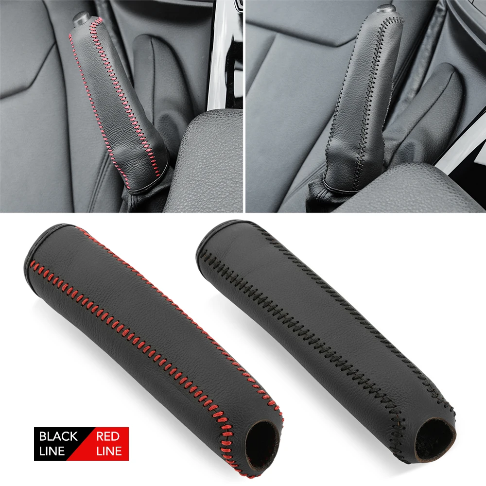 Leather Hand Brake Cover Protective Sleeve Car Accessories For Alfa Romeo Giulia Giulietta GT Mito Stelvio Spider