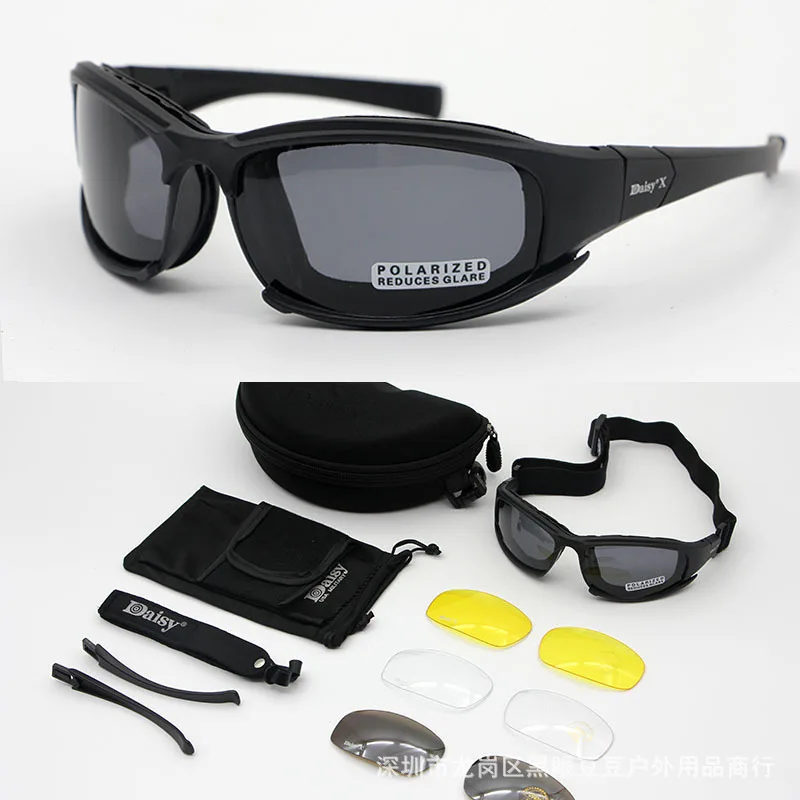 

Wholesale Daisy X7 Tactical Sports Glasses for Riding Polarized Light Night Vision Windproof Sand Eye-protection Goggles Motorcy
