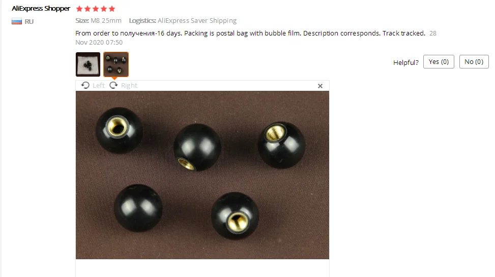 paquete de 5 Pomo para palanca de cambios de bolas de baquelita negra con inserto de cobre M6 x 25 mm