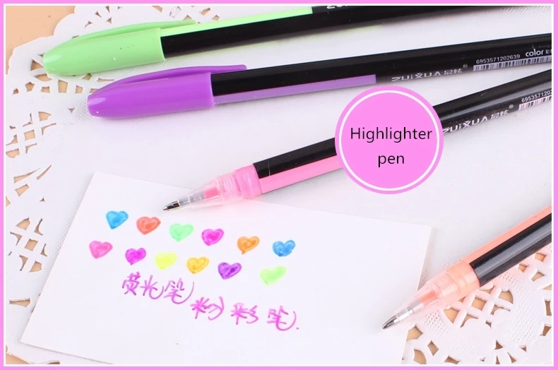 Горячая 48 цветов гелевая ручка для раскрашивания книг дневники Рисование дудлинг художественные маркеры Хайлайтер/блеск/пастель/набор металлических ручек
