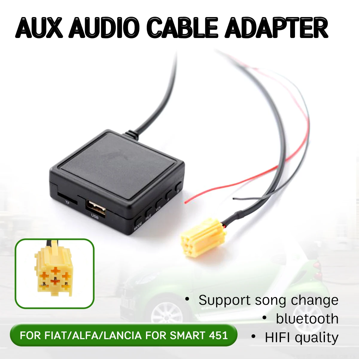 Bluetooth Aux Cavo Del Ricevitore Con Usb, Microfono Vivavoce Aux Adattatore Per Alfa Romeo 159 Per Fiat Grande Punto