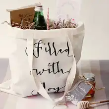 Наполненная радостью Свадьба Добро пожаловать сумка повседневная сумка детский душ подарок сумки для покупок Сумочка с молнией продуктовая богемная сумка