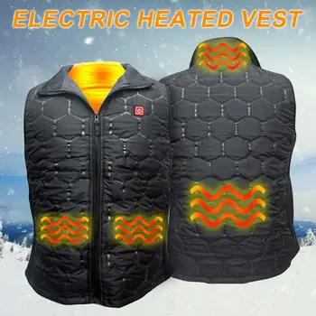 

Three-gear Adjustable Men Women Outdoor USB Infrared Heating Vest Jacket Winter Flexible Electric Thermal Clothing Waistcoat