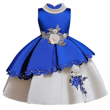 Г., рождественские детские платья для девочек, костюм элегантная юбка-пачка с вышивкой платье принцессы вечернее платье для свадебной вечеринки для девочек vestido