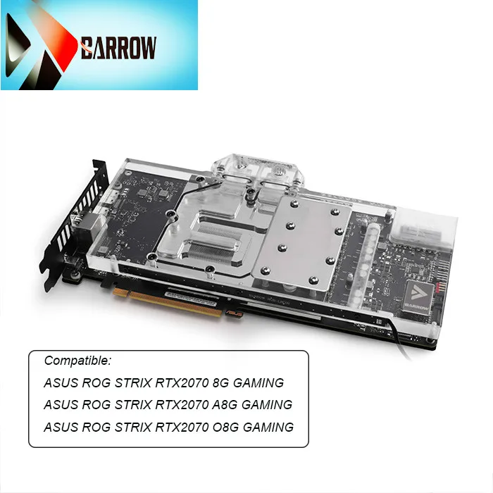 GPU курган с водяным охлаждением радиатор для ASUS ROG STRIX RTX2070 8G/A8G/O8G GAMING поддерживает