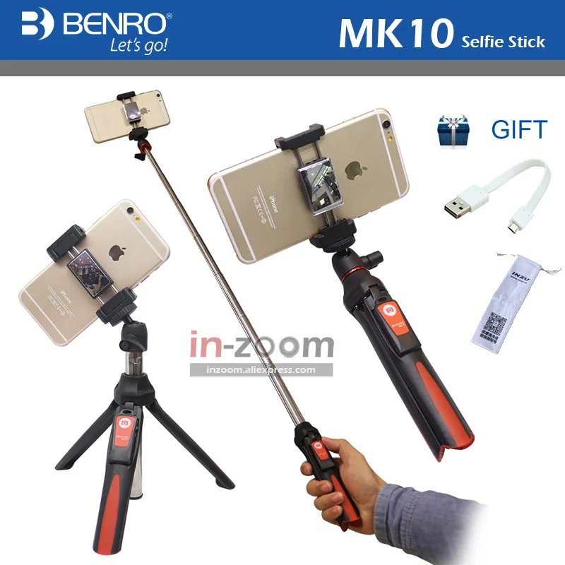 Wanneer bekennen Claire Benro Mk10 Handheld Desktop 4 In 1 Extendable Selfie Stick Live Holder  Bluetooth Remote Control For Iphone Gopro Huiwei Mi Phone - Selfie Sticks -  AliExpress