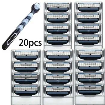 

FK-20 Men's Manual Razor Three-layer Shaving Razor 1 Handle 20 Blade Men's Beard Knife Razor Tool Men's Shaving Razor Tool