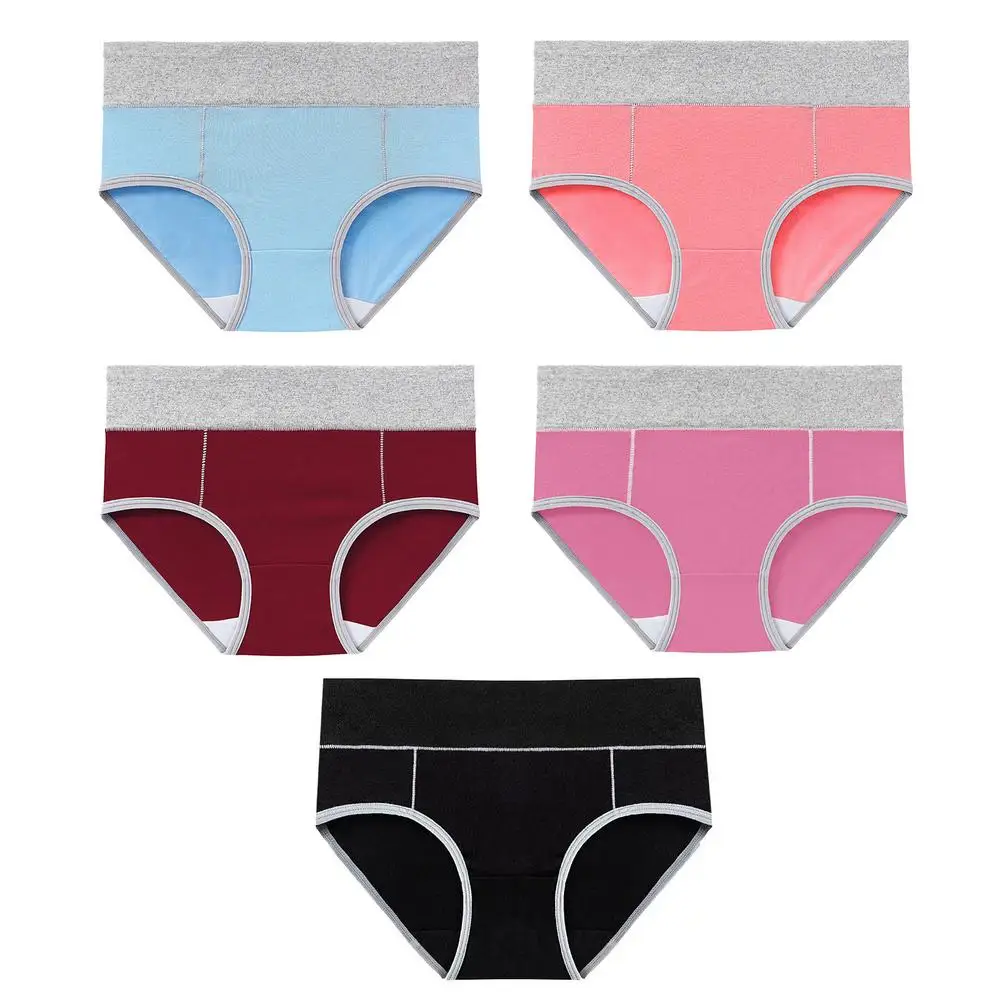High Waisted Women Underwear Cotton Panties - Breathable Stretch
