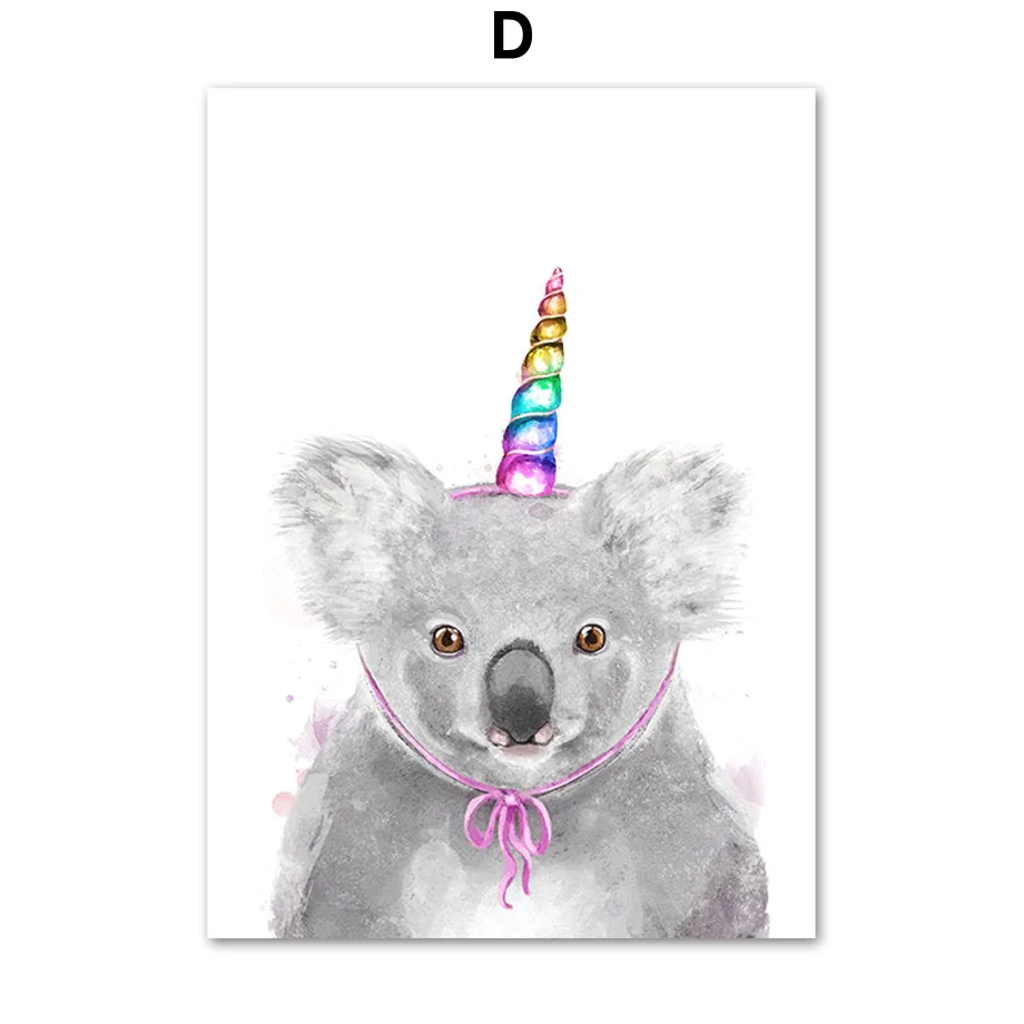 Deer-Tiger-Monkey-Slot-Fox-Bear-Koala-Wall-Art-Canvas-Painting-Nordic-Posters-And-Prints-Wall (4)