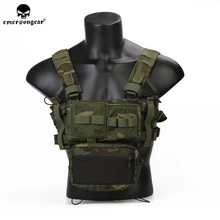 Emersongear MK3 тактическая нагрудная Установка микро-модульная Регулируемая охотничья пластина для переноски страйкбольного жилета с 556 762 подсумок