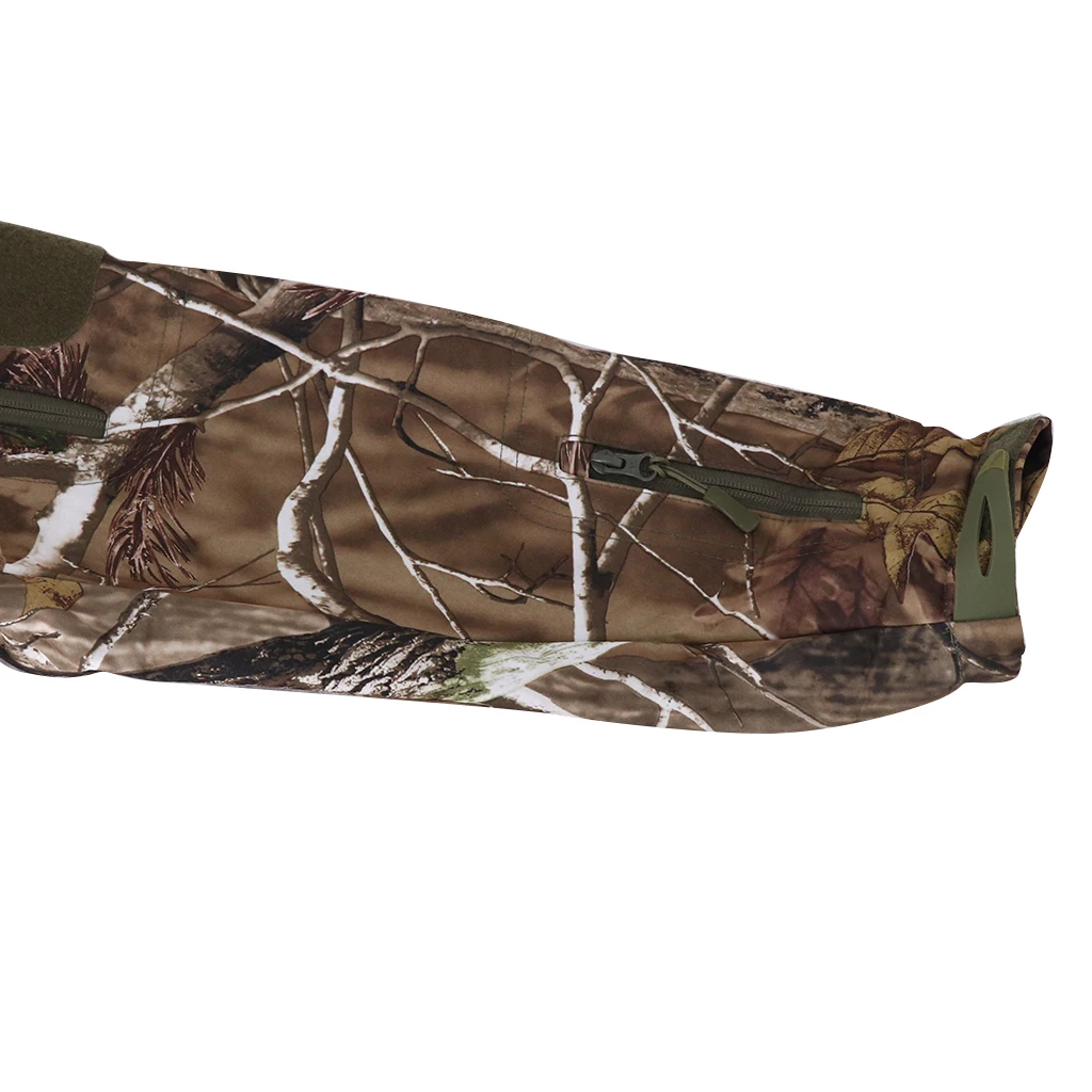 3D Pine Branch Hunting Rainsuit Camo Hooded Jacket Pants, Trousers Camouflage Suit - Breathable