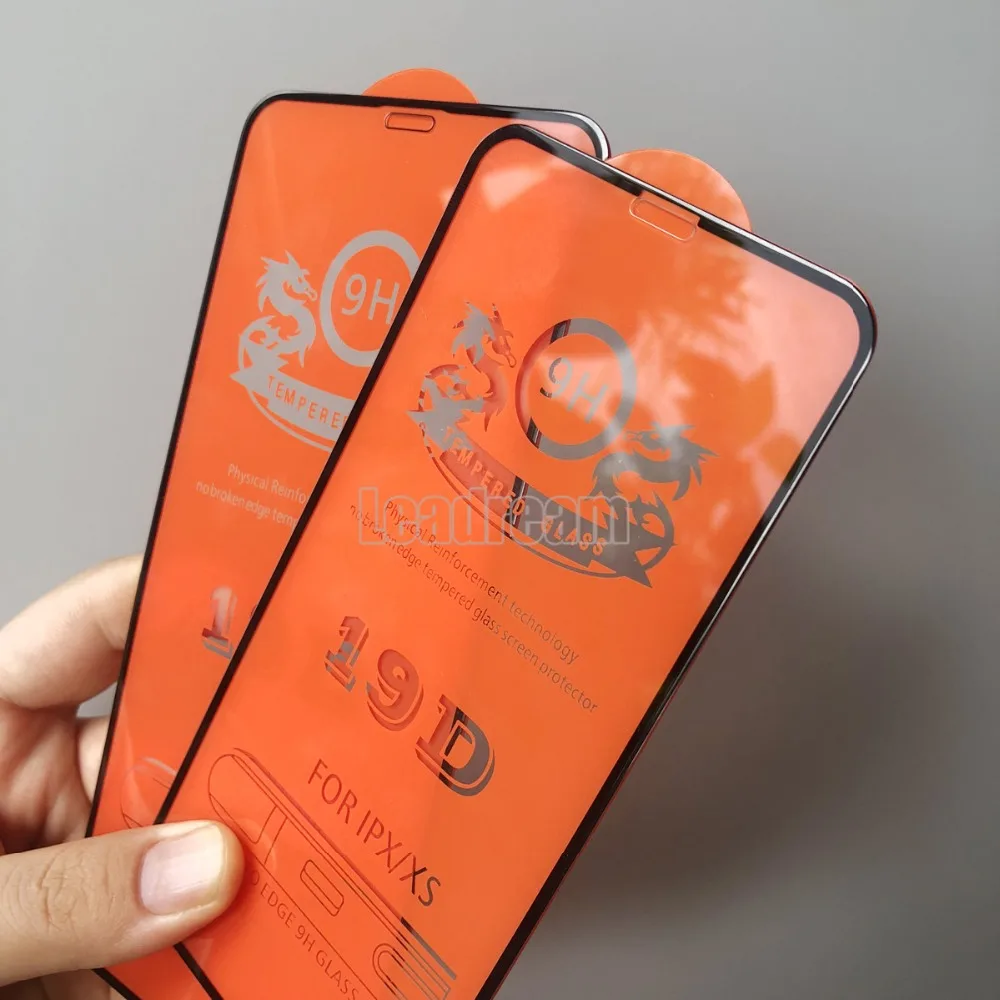 100 шт 19D изогнутое Защитное стекло для iPhone 11 Pro MAX X XS MAX XR 21D закаленное защитное стекло для экрана iPhone 8 7 6 6s Plus