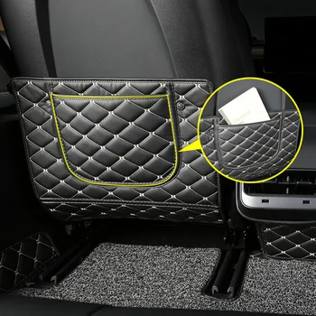 

3pcs Interior Pad Cover Car Back Seat Children Anti Kick Mat Accessories Styling With Storage Bag Protective For Tesla Model 3