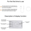 LED Digital Mirror Alarm Clock Mini Clock Multifunctional Snooze Display Time Night LCD Light Table Desktop USB 5v/No Battery 5