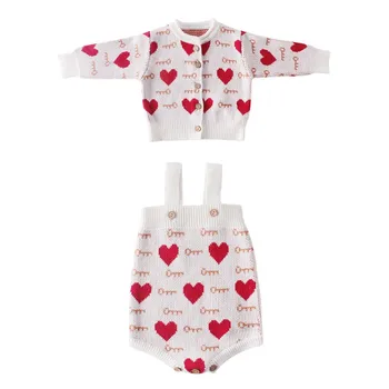

Baby Girl Clothes Baby Girl Bodysuits Knitted Baby Clothes Girl Jumpsuit Cotton Baby Sweater Vest Set