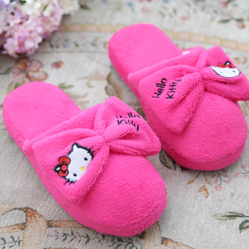 

Fashion Winter Sexy Bow Slippers Female Lovely Cat Slides Designer Slides House Brand Slippers Indoor flip-flops Cat Shoes Women