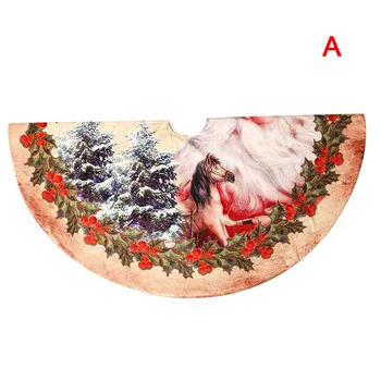

Hot Sales 48 Inch Christmas Tree Skirt Invisible Nylon Clasp Xmas Apron Decoration Shopping Mall Hotel Home DNJ998