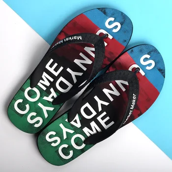 

Summer Slippers Men Zapatillas Hombre 2020 New Flip Flops Men Outdoor Casual Cool Slippers High Quality Male Stripe Flat Slides