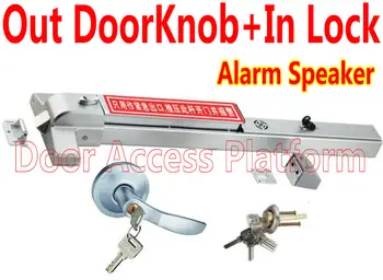 

Door In by Doorknob+Key, Door out by Fireproof Lock Office hotel, KTV Fire-Proof door lock access controller lock security kit