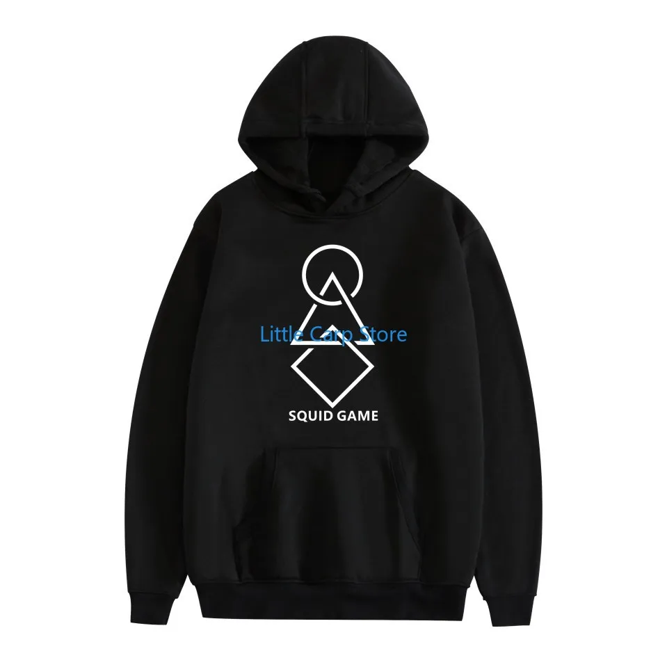 2021 New Squid Game Series Anime Print Fashion Casual Hooded Sweater 1