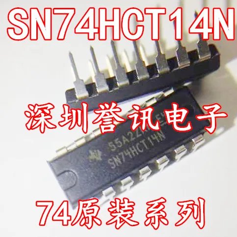 100% Новый оригинальный SN74HCT14N 74HCT14N DIP14 | Электроника