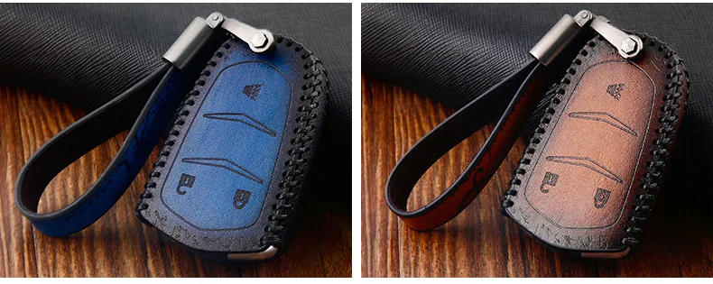Genuine Leather Car Key Case Cover for Cadillac ATS CT6 CTS SRX XT5 XT4 SLS XTS XT6 ESCALADE XLR