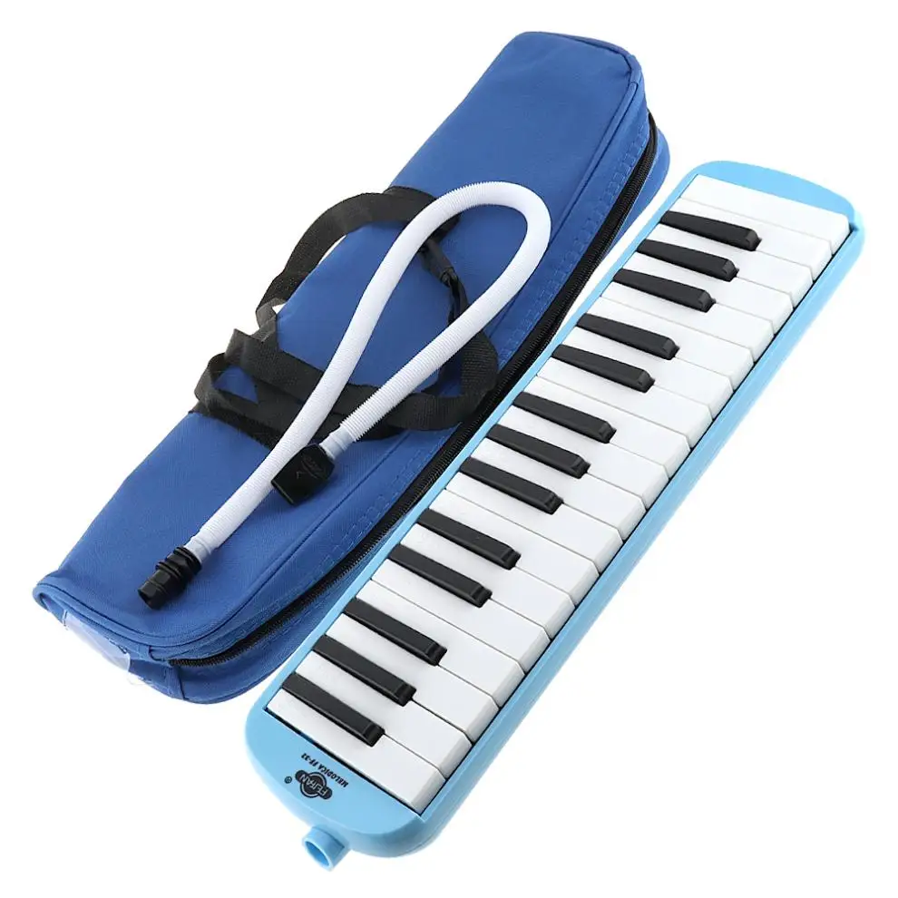 32 клавиши синяя гармоника учебный инструмент Melodica с роскошным переносным чехлом