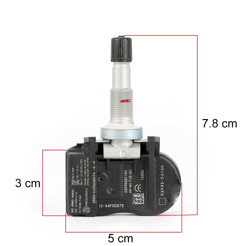 4 шт. TPMS сенсор для Kia 2016 Sportage QL K7 CADENZA 52933D9100 система контроля давления в шинах