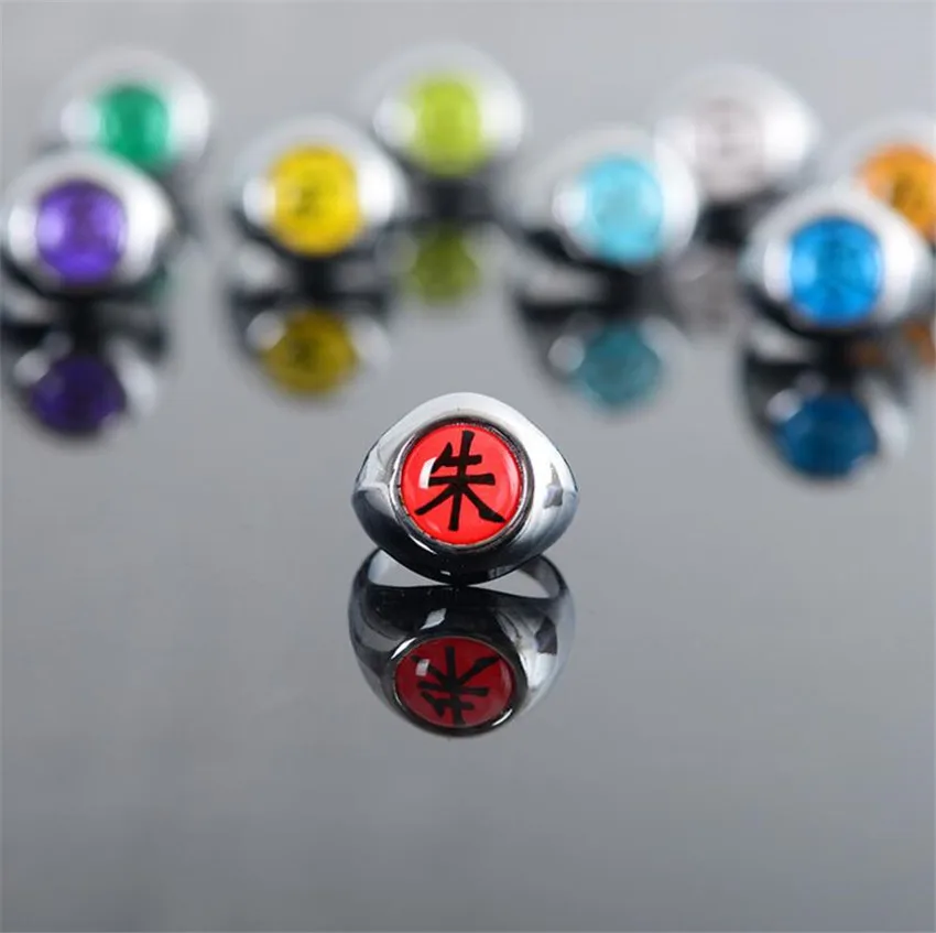 Anime Red Cloud Japan Ninja Zhu Cosplay Rings Men Accessories Prop Gift Women Children Toy Cosplay Ring