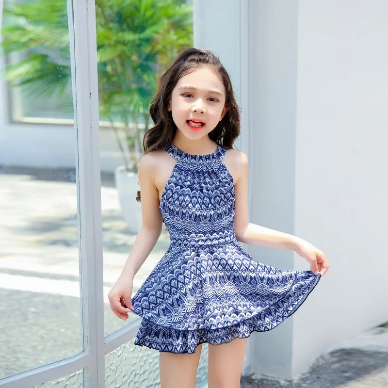 Girls Dress-Siamese Swimsuit 4 Children 6 to Swim to 8 Students 9 Korean-style 15 Baby 13 Ten GIRL'S Wear 12-Year-Old Girls Dress-Siamese Swimsuit 4 Children 6 to Swim to 8 Students 9 Korean-style 15 Baby 13 Ten GIRL'S Wear 12-Year-Old