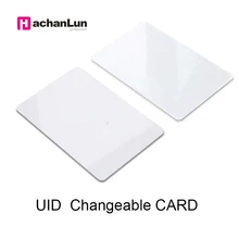 HaChanLun 50 шт. UID RFID 13,56 МГц Бесконтактный чип блок 0 секторный записываемый дубликатор для создания копий IC карта-метка наклейка брелок маркер кольцо