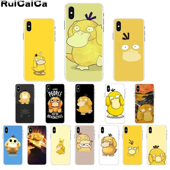 

RuiCaiCa Psyduck TPU Soft Phone Cover for Apple iPhone 8 7 6 6S Plus X XS MAX 5 5S SE XR 11 11pro