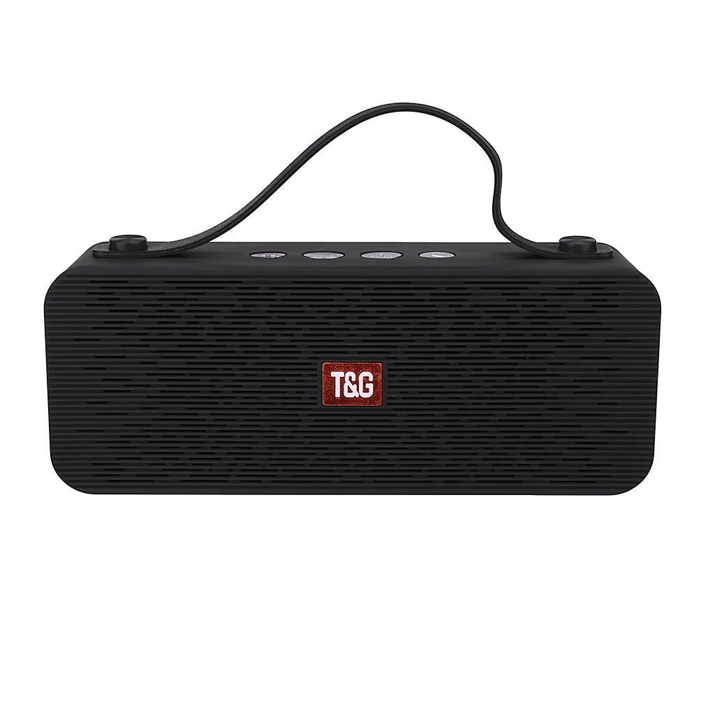 Bluetooth динамик TG521 перезаряжаемый HIFI портативный беспроводной стерео TF карта fm-динамик Саундбар Altavoz Bluetooth Сабвуфер - Цвет: Черный