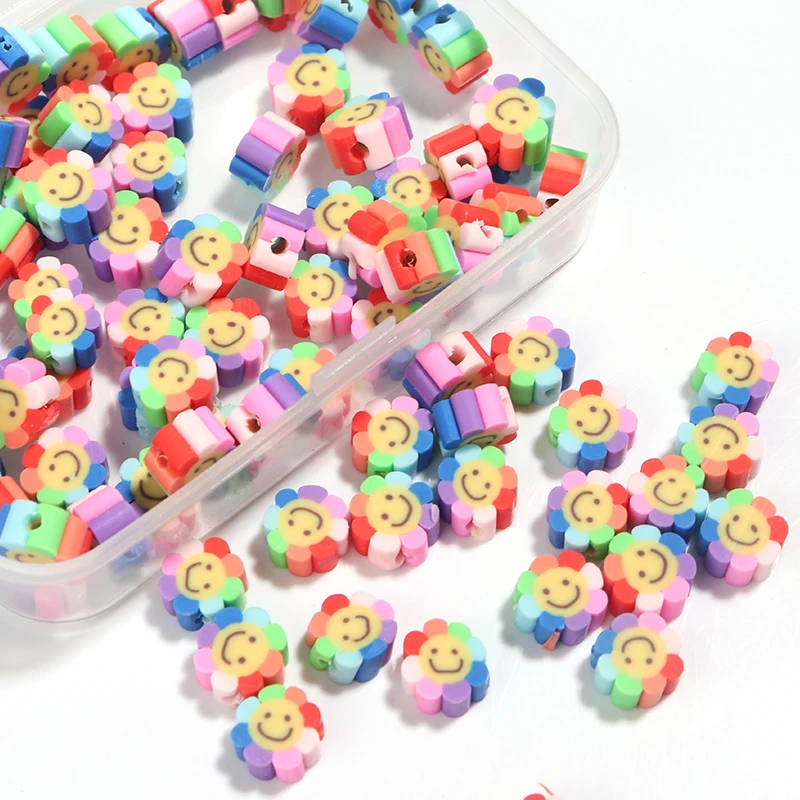 100-910pcs/Box Animal Cake Fruit Flat Polymer Beads Kit Loose Spacer Beads For Jewelry Making Kits Handmade Bracelet Accessories