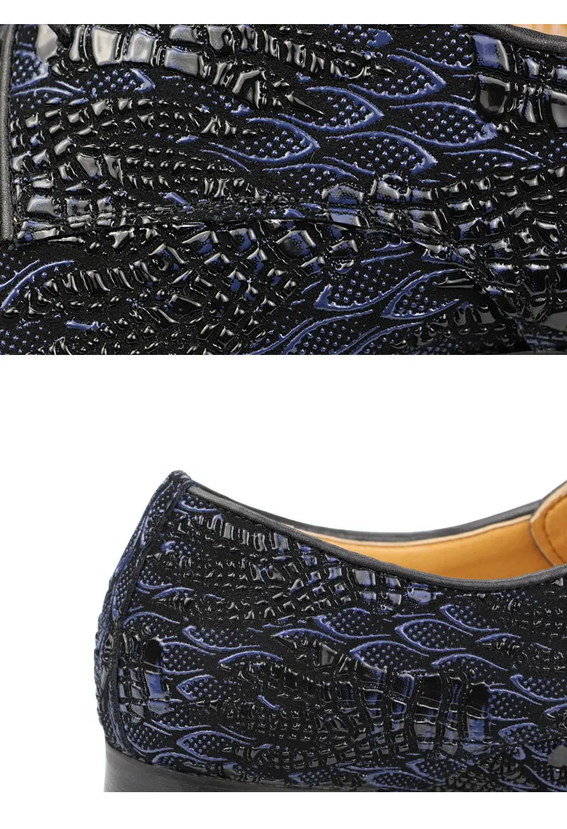 2021 Luxury Mens Party Blueblack Shoes Fashion Derby Men Formalvdress Evening Dress for Men Every Day Synthetic Pointed Toe Shoe