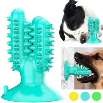 

Dogs Chewing Toys Tooth Clean Puppies Dental Care Stick with Suction Pets Ease Anxiety Improve IQ Rubber Material