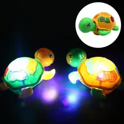 Милая электрическая черепаха с вращением на 360 градусов, светодиодный мигающий музыкальный игрушка детский подарок для детей, для
