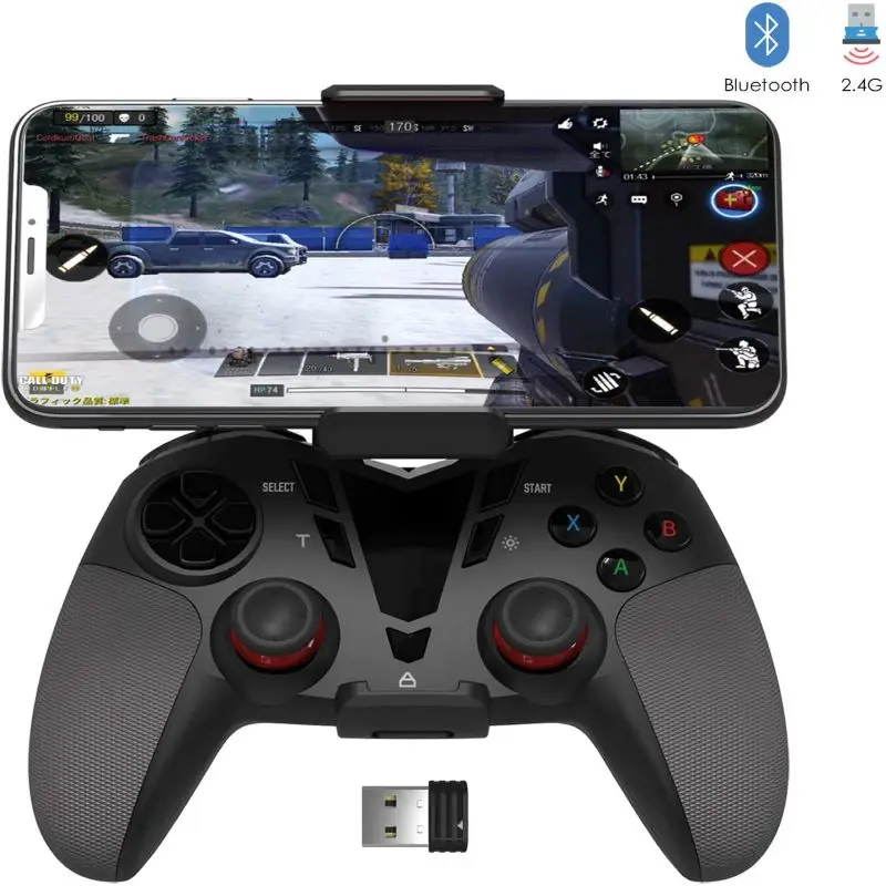 

DarKWalker Bluetooth and 2.4G Wireless Dual Shock Controller Gamepad Support PS3/PC/Android/iOS Phone,Call of Duty/Mobile PUBG