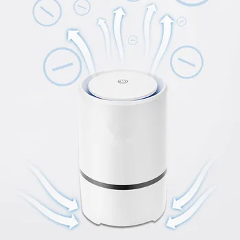 

Mini Car Air Purifier Negative Ions Low NoiseAir Cleaner Ionizer Air Freshener Remove PM2.5 Formaldehyde Smoke Odors Allergen