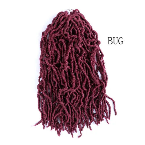 # Бордовый Nu Locs крючком коса искусственные локоны в стиле Crochet волосы 18 дюймов 21 прядь/упаковка мягкий Dread Bobbi Boss Ombre крючком синтетические волосы для наращивания - Цвет: # Бордовый