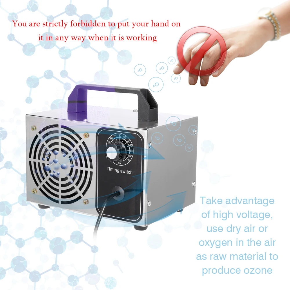 

New Portable 10/24g/h 220V Ozone Generator Disinfection Machine Air Filter Purifier Fan For Home Car Formaldehyde Sterilization