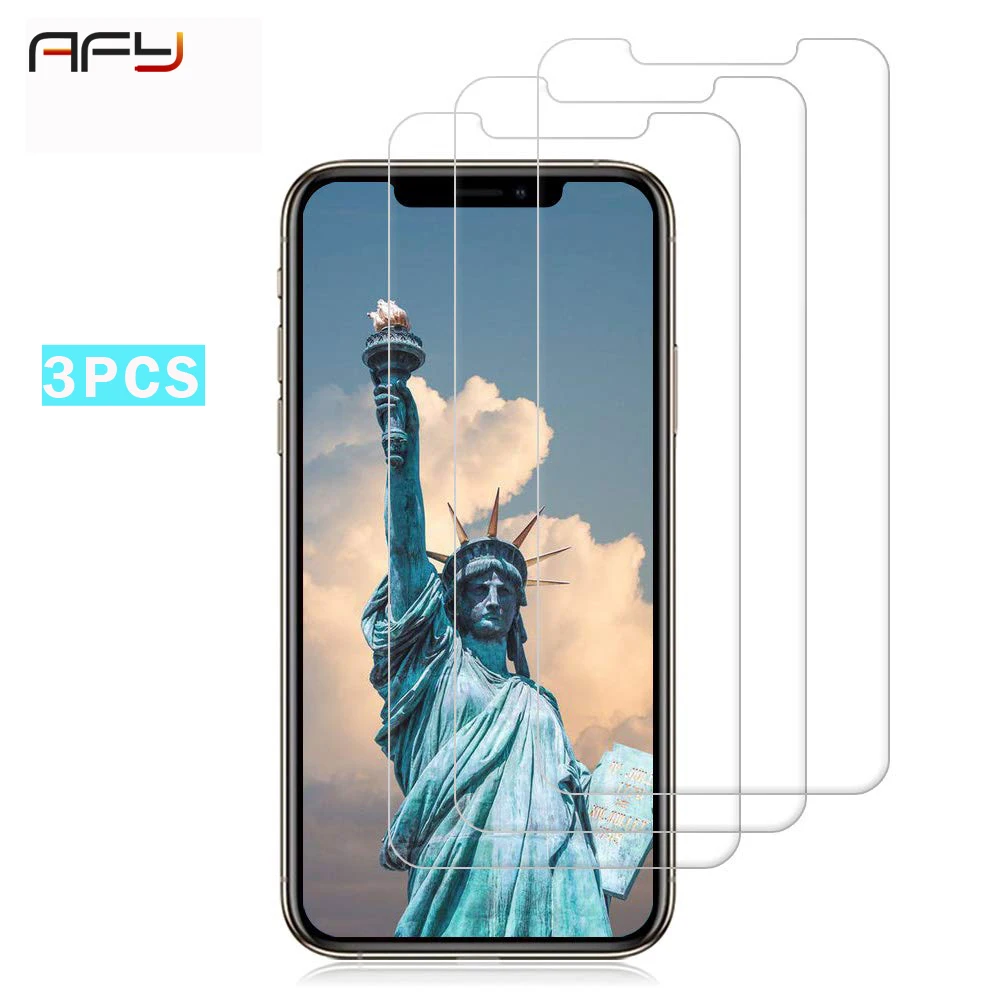 

AFY 3Pcs HD Window Glass for iPhone X XR XS Max Phone Screen Protector for iPhone 7 8 Plus 6 6S 5 5S SE 4 4S Tempered Glass
