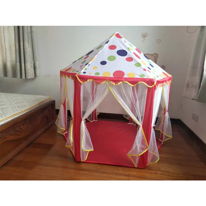 Tipi Детская Игрушка палатки дети замок для игр Играть Палатка дом Тюль палатка на шестигранный замок игровой дом игрушки