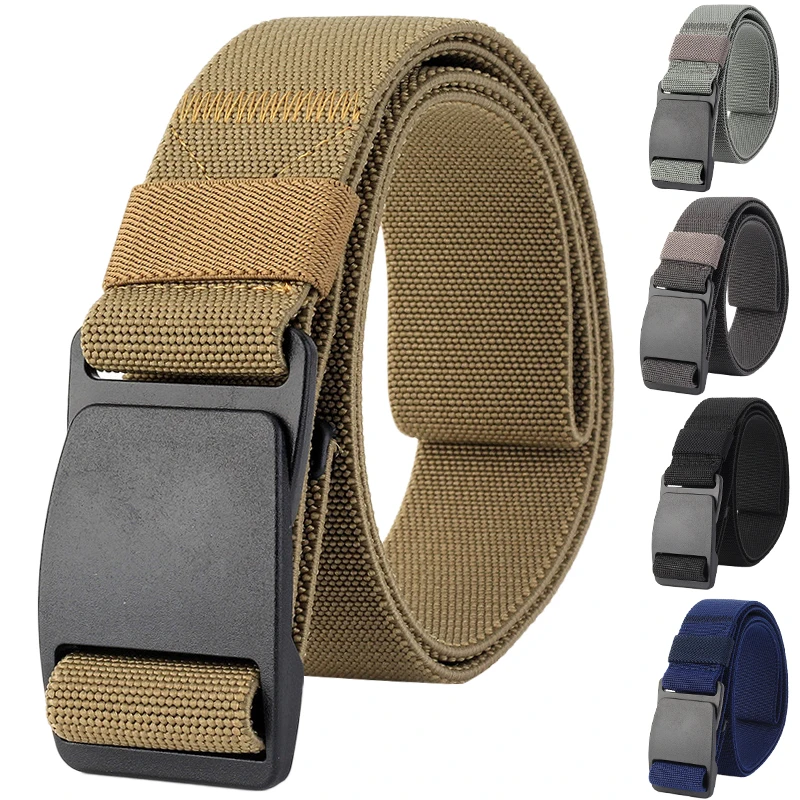 

Hypoallergenic Thickening Canvas Belts Automatic Buckle Nylon Male Army Tactical Belt Male Military Waistband Cummerbunds D35