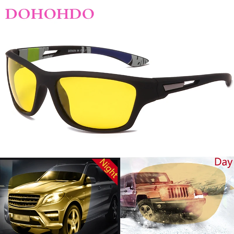 

DOHOHDO Polarized Sunglasses Men's Driving Shades Fashion Night Vision Sports Sun Glasses Men Luxury Brand Designer Oculos Gafas