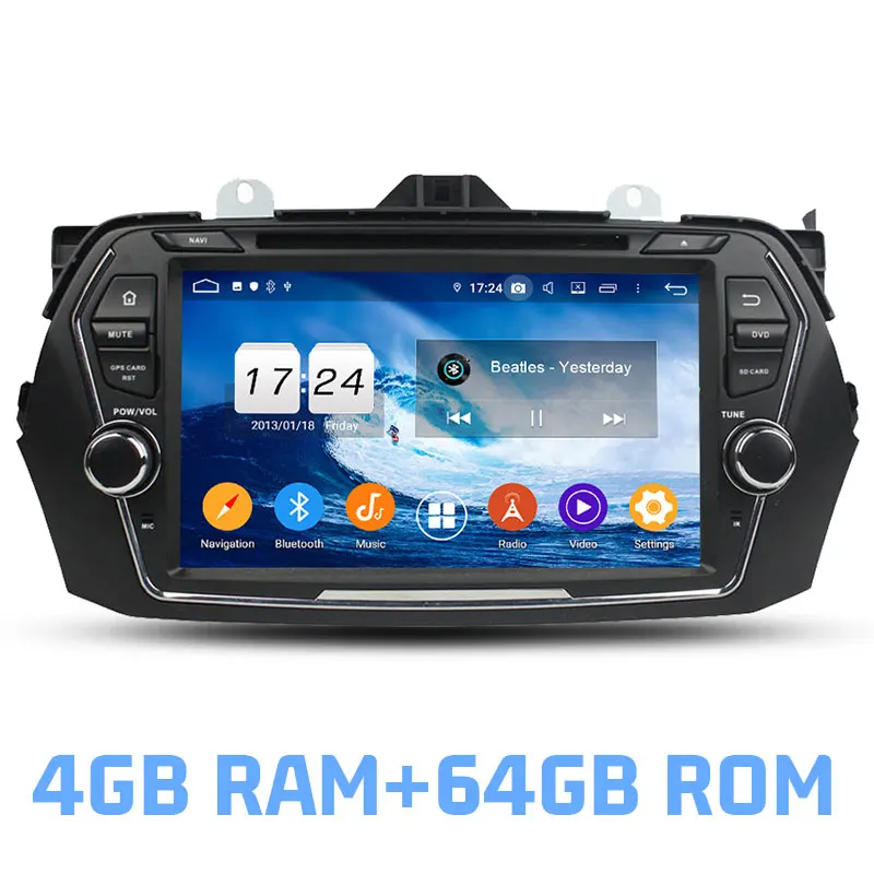 4GB RAM and 64GB ROM Ips DSP Android 9,0 4 Гб ОЗУ 64 Гб ПЗУ автомобильный dvd-плеер Wifi 4G Bluetooth RDS радио gps карта для SUZUKI CIAZ - Цвет: 4GB RAM and 64GB ROM